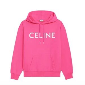 NEW Celine Vibrant Pink Hoodie in Large